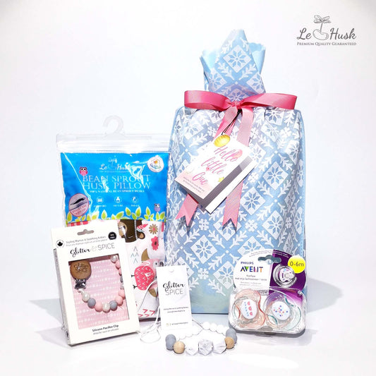 Mom & Baby Pacifier Gift Bag - Girl