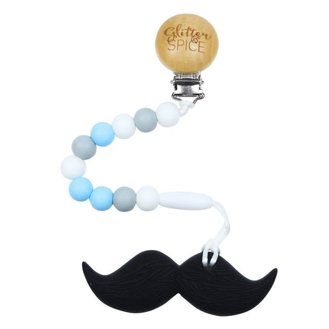 Glitter & Spice Silicone Teether with Pacifier Clip