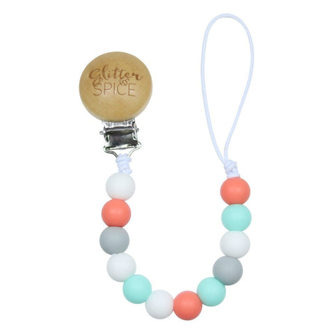Glitter & Spice Silicone Pacifier Clip