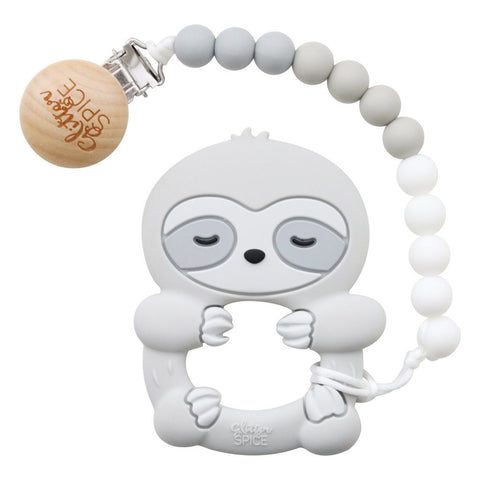 Glitter & Spice Silicone Teether with Pacifier Clip