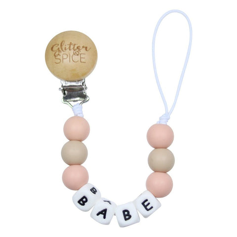 Glitter & Spice Silicone Pacifier Clip