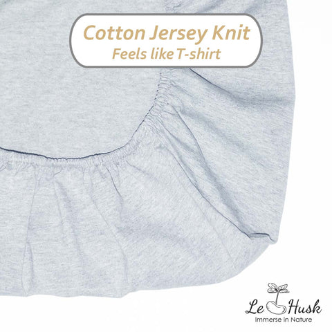 Heather Grey Fitted Sheet (Jersey Knit)