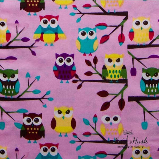 Le Husk Bean Sprout Husk Baby Pillow - Pink Owl Baby Pillow,Pillow Case Only / Small